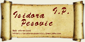 Isidora Pešović vizit kartica